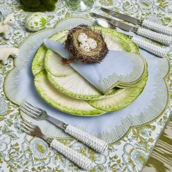 Alathea Blue & Green Linen Placemats (Set Of 4)