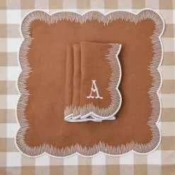 Alathea Caramel Linen Napkins (Set Of 4)