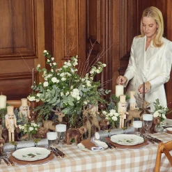 Alathea Caramel Linen Placemats & Napkins (Set Of 4)