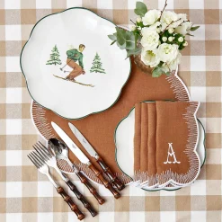 Alathea Caramel Linen Placemats & Napkins (Set Of 4)