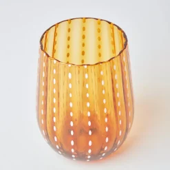 Amber Speckle Water Glasses