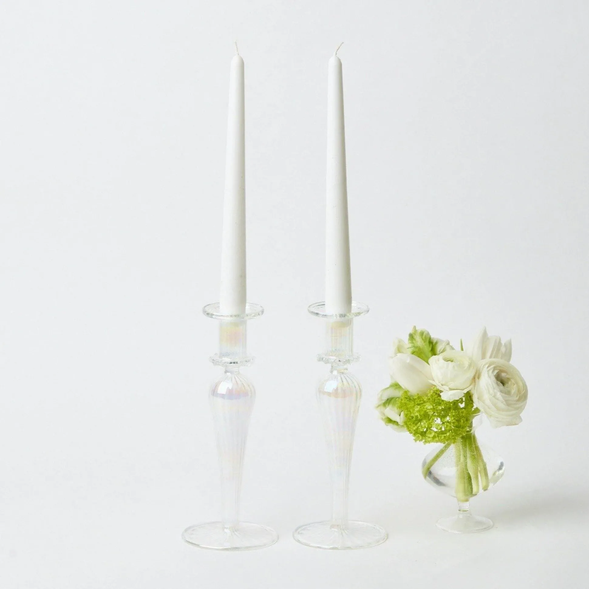 Amelie Clear Candle Holders (Pair)