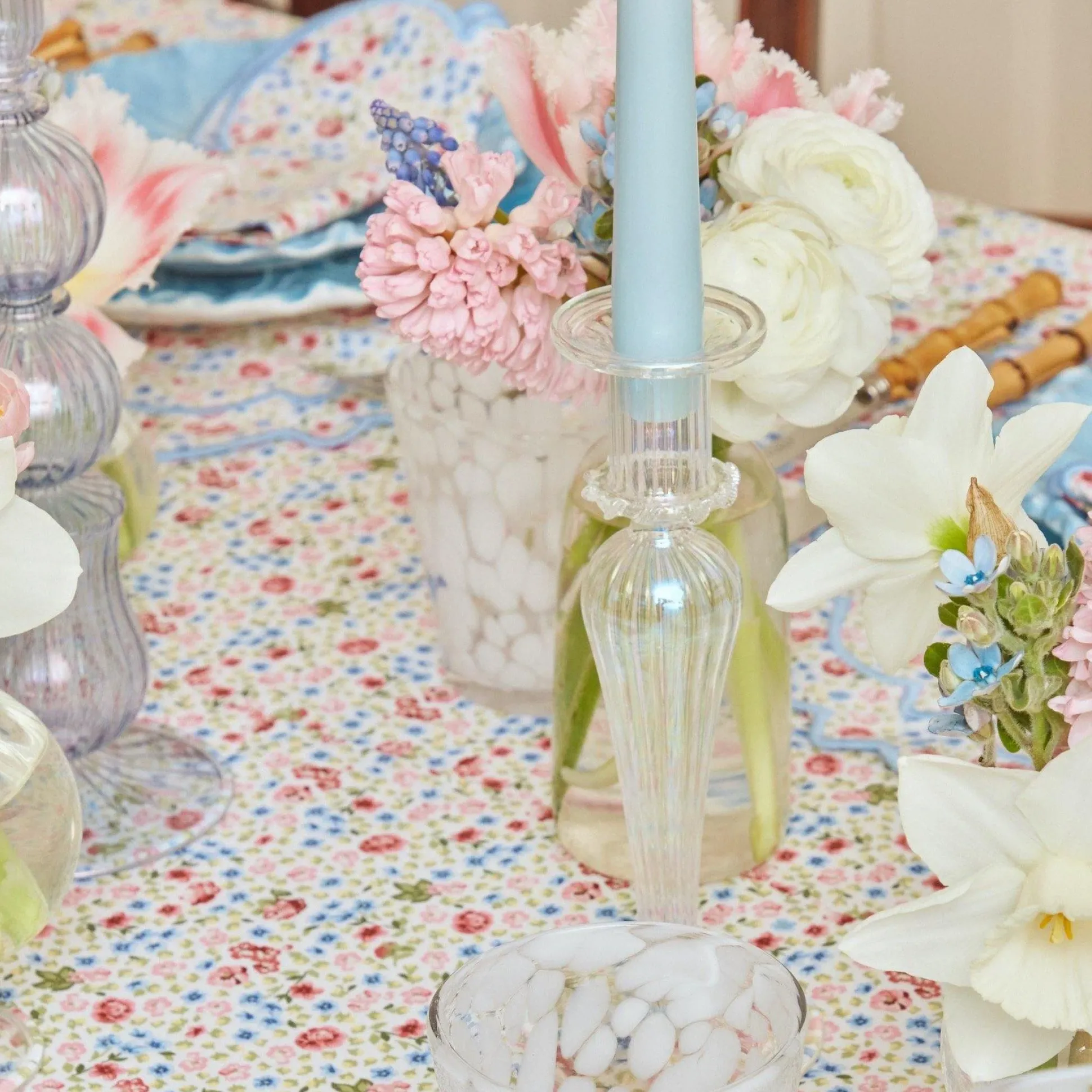 Amelie Clear Candle Holders (Pair)