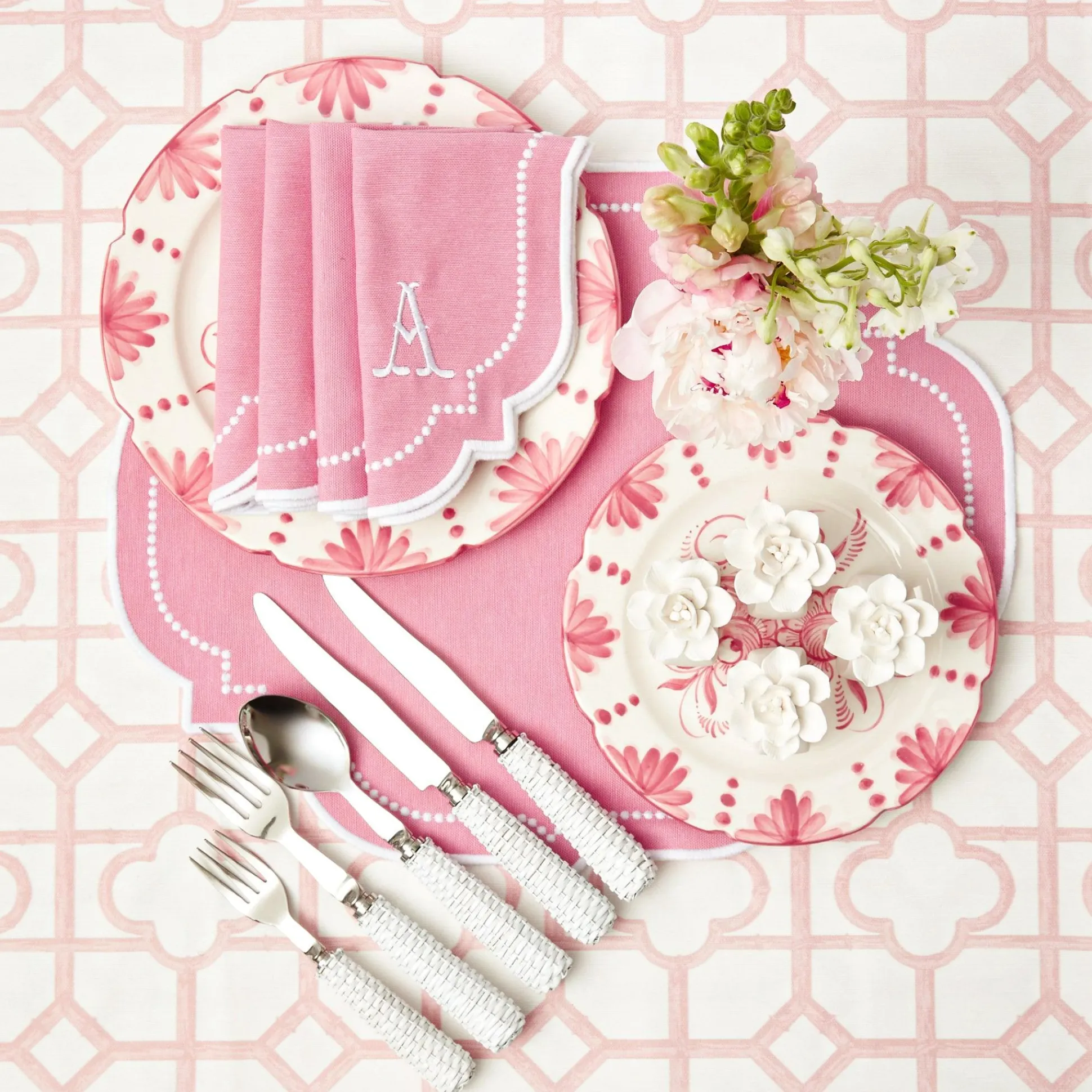 Amelie Pink Napkins (Set Of 4)