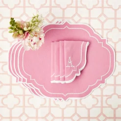 Amelie Pink Placemats & Napkins (Set Of 4)