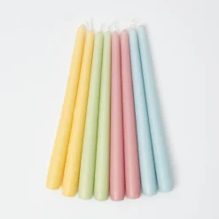 Assorted Pastel Candles (Set Of 8)