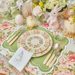 Assorted White Linen Rabbit Napkins (Set Of 4)