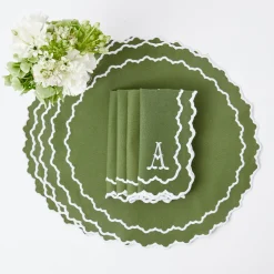Beatrice Forest Green Napkins (Set Of 4)
