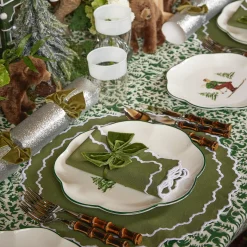 Beatrice Forest Green Napkins (Set Of 4)