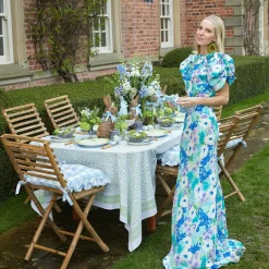 Blue & Brown Rattan Rabbit Family