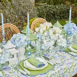 Blue & Green Camille Candle Holder (Pair)