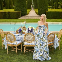 Blue Bamboo Tablecloth