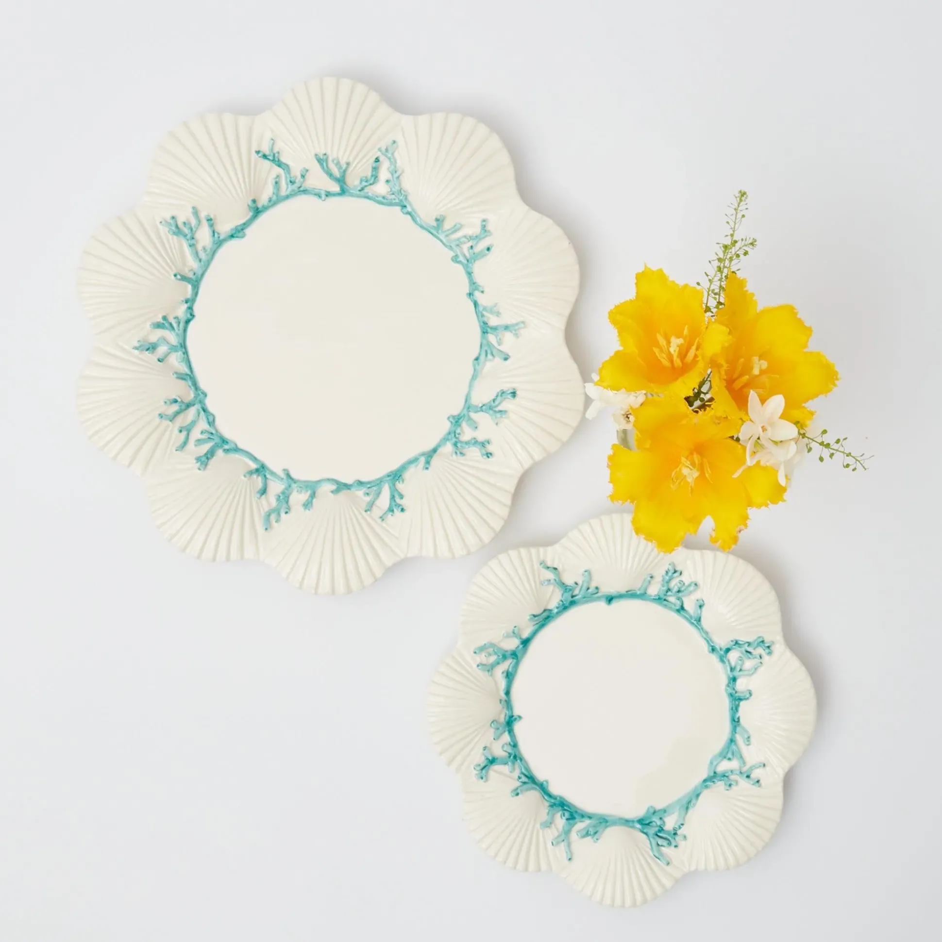 Blue Coral Dinner Plates (Set Of 4)