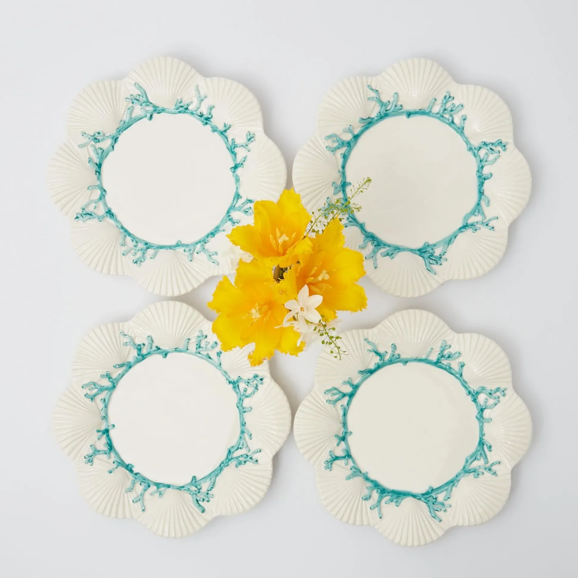 Blue Coral Starter Plates (Set Of 4)