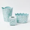 Blue Floral Toleware Set