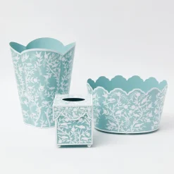 Blue Floral Toleware Set