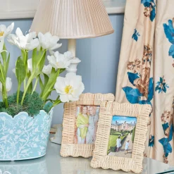 Blue Floral Toleware Set