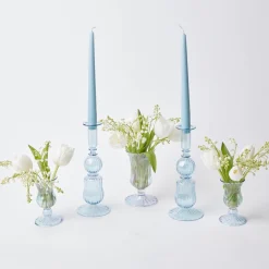 Blue Fluted Vase Set