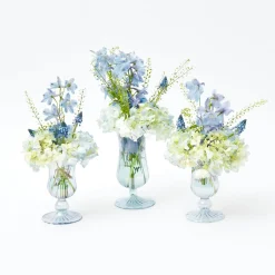 Blue Fluted Vase Set