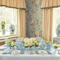 Blue Fluted Vases (Pair)