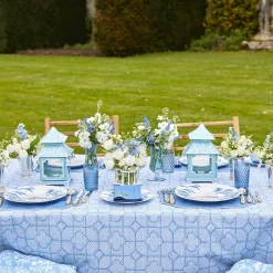 Blue Fluted Vases (Pair)