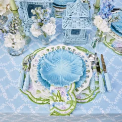Blue Garland Tablecloth