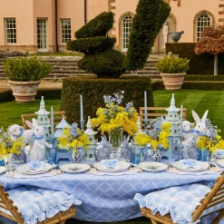 Blue Garland Tablecloth