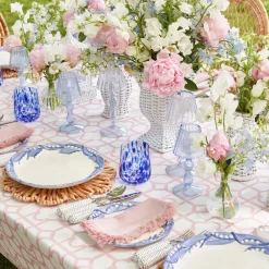 Blue Glass Lantern Tea Light Holder Set