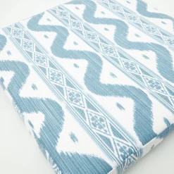 Blue Ikat Seat Pad Cushion