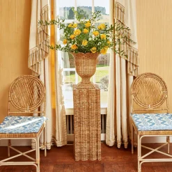 Blue Ikat Seat Pad Cushion