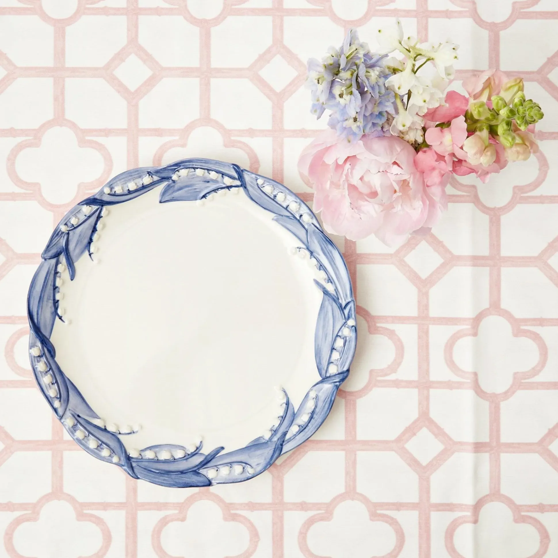 Blue Lily Of The Valley Dinner Plate