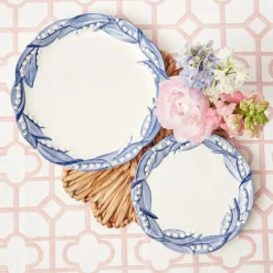Blue Lily Of The Valley Dinner & Starter Plates (Set Of 8)