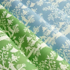Blue Pagoda Garden Fabric