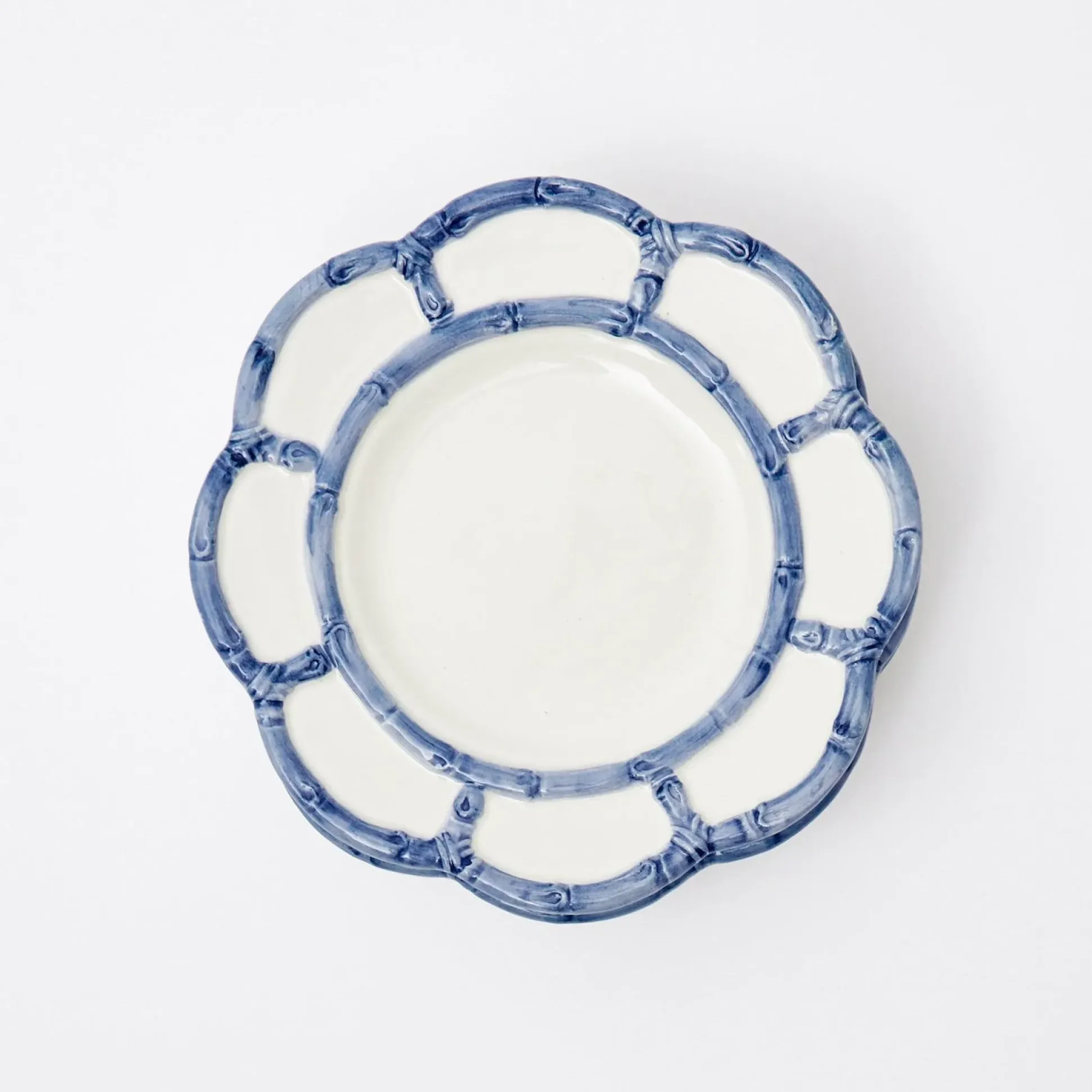 Blue Petal Bamboo Dinner & Starter Plates (Set Of 8)