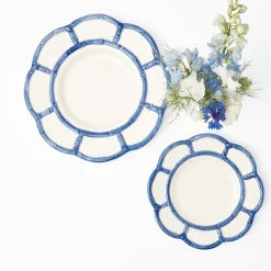 Blue Petal Bamboo Starter Plate