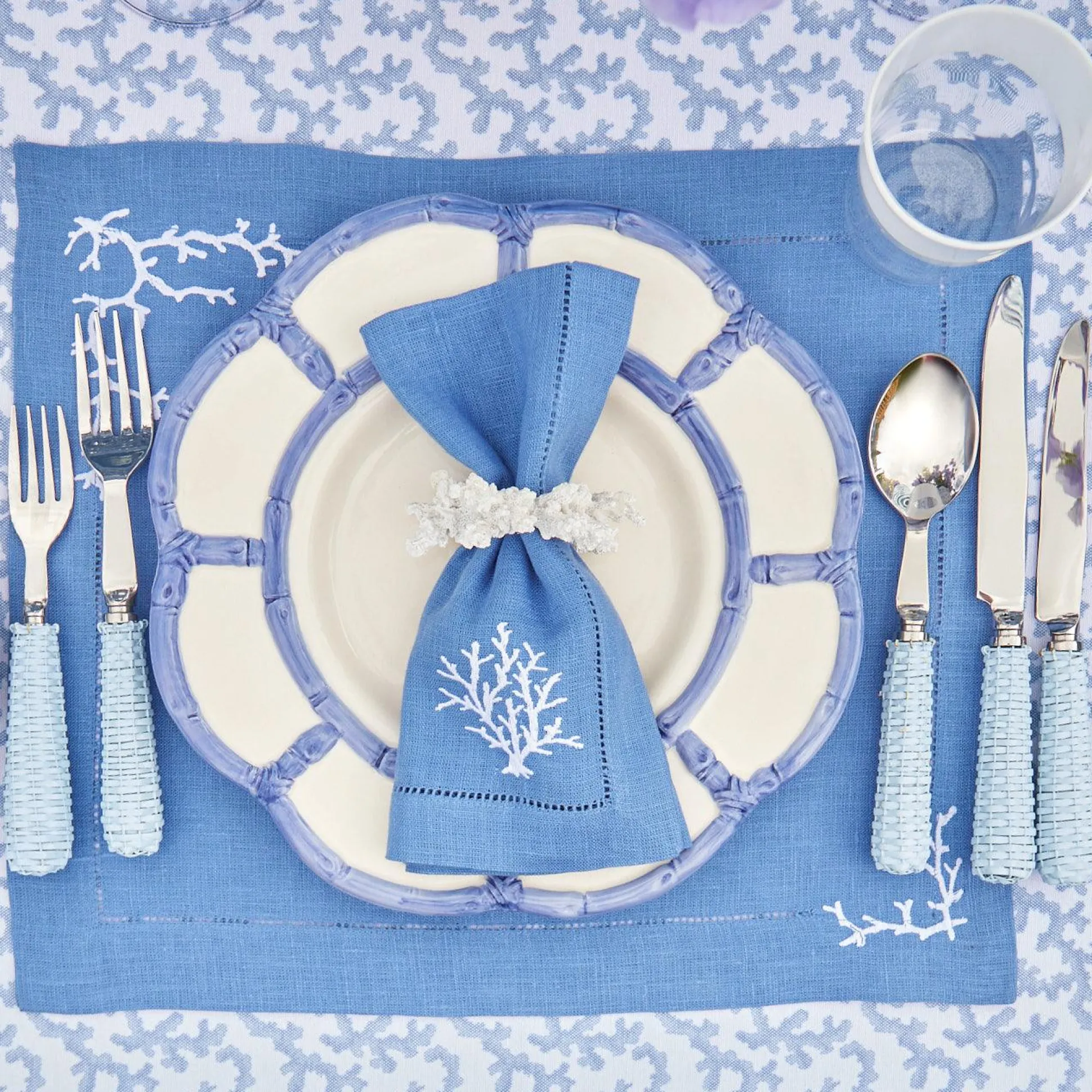 Blue Rattan Cutlery (5 Piece)