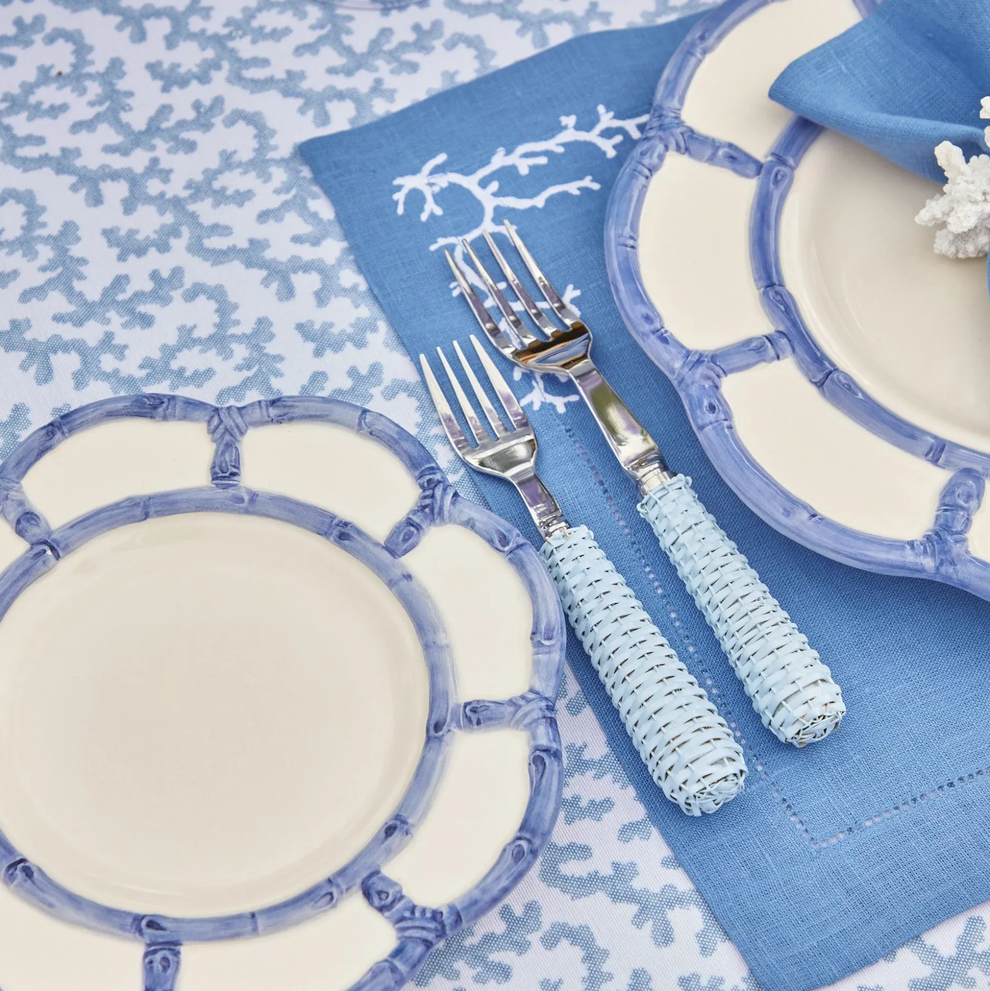 Blue Rattan Cutlery (5 Piece)