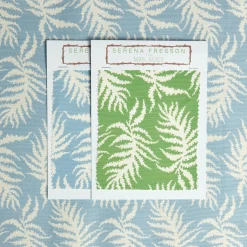 Blue Trailing Ferns Fabric