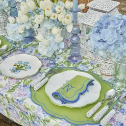 Blue Tulip Dinner & Starter Plates (Set Of 8)