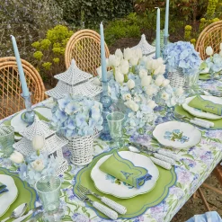 Blue Tulip Dinner & Starter Plates (Set Of 8)