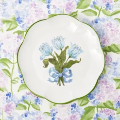 Blue Tulip Dinner Plates (Set Of 4)