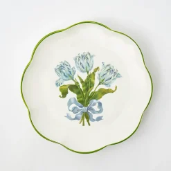 Blue Tulip Dinner Plates (Set Of 4)