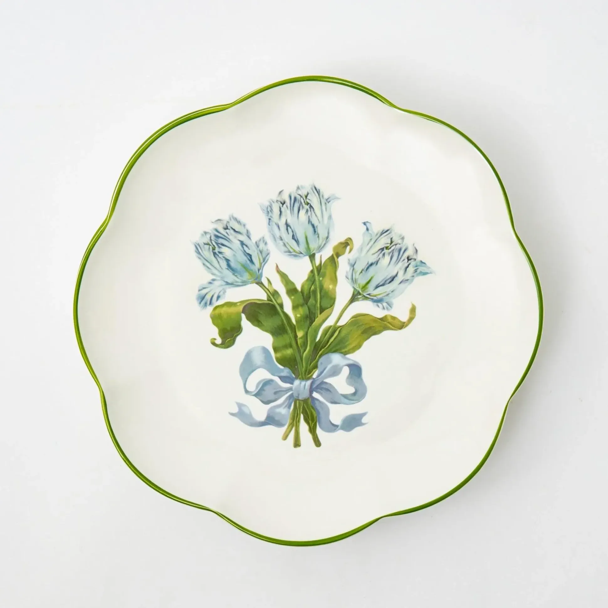 Blue Tulip Dinner Plates (Set Of 4)