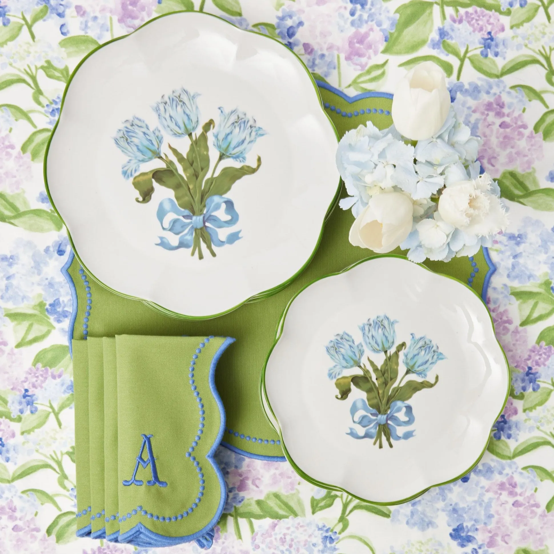 Blue Tulip Starter Plates (Set Of 4)