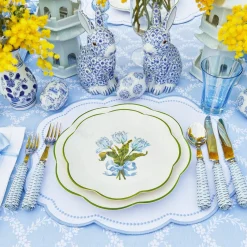 Blue Tulip Starter Plates (Set Of 4)