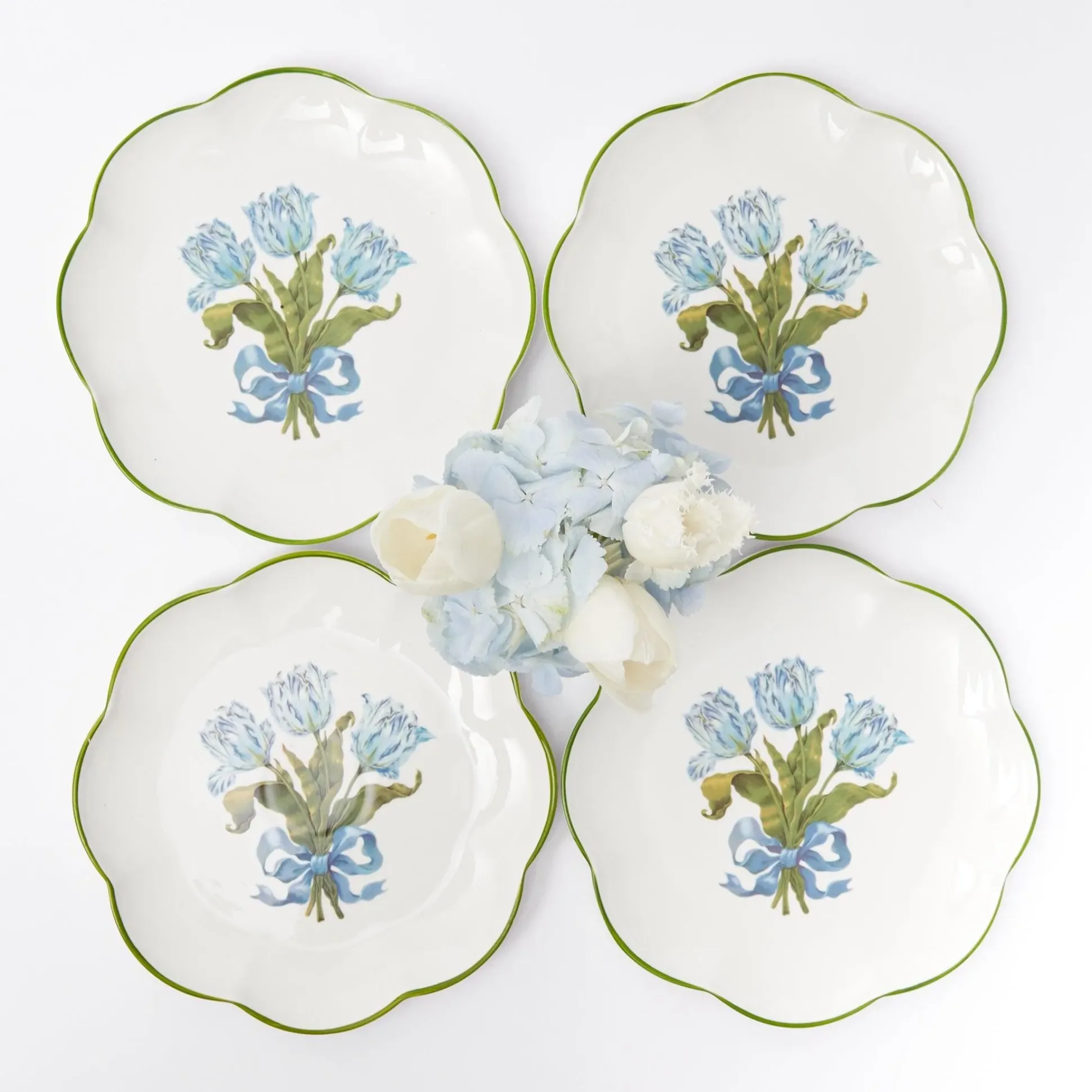 Blue Tulip Starter Plates (Set Of 4)