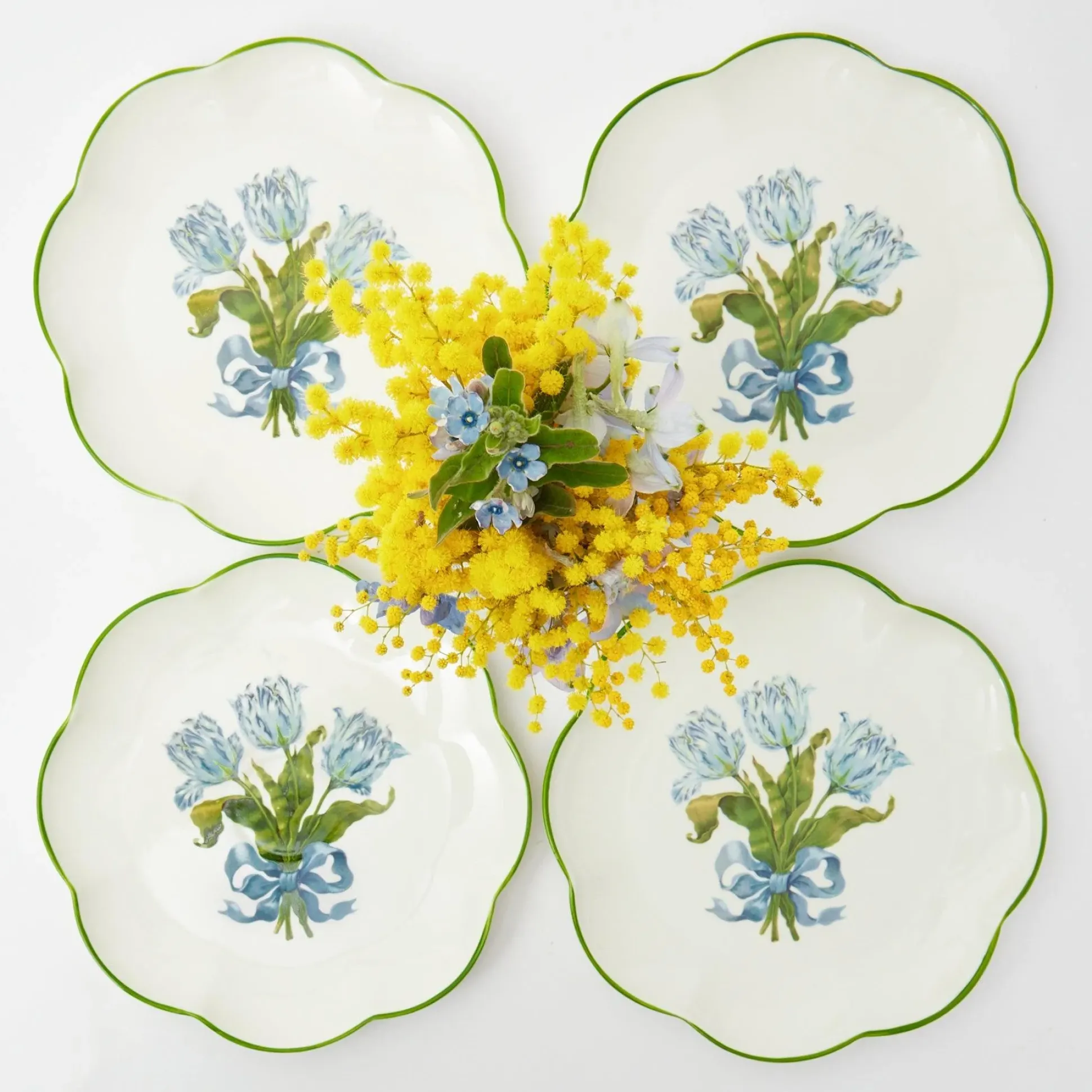Blue Tulip Starter Plates (Set Of 4)
