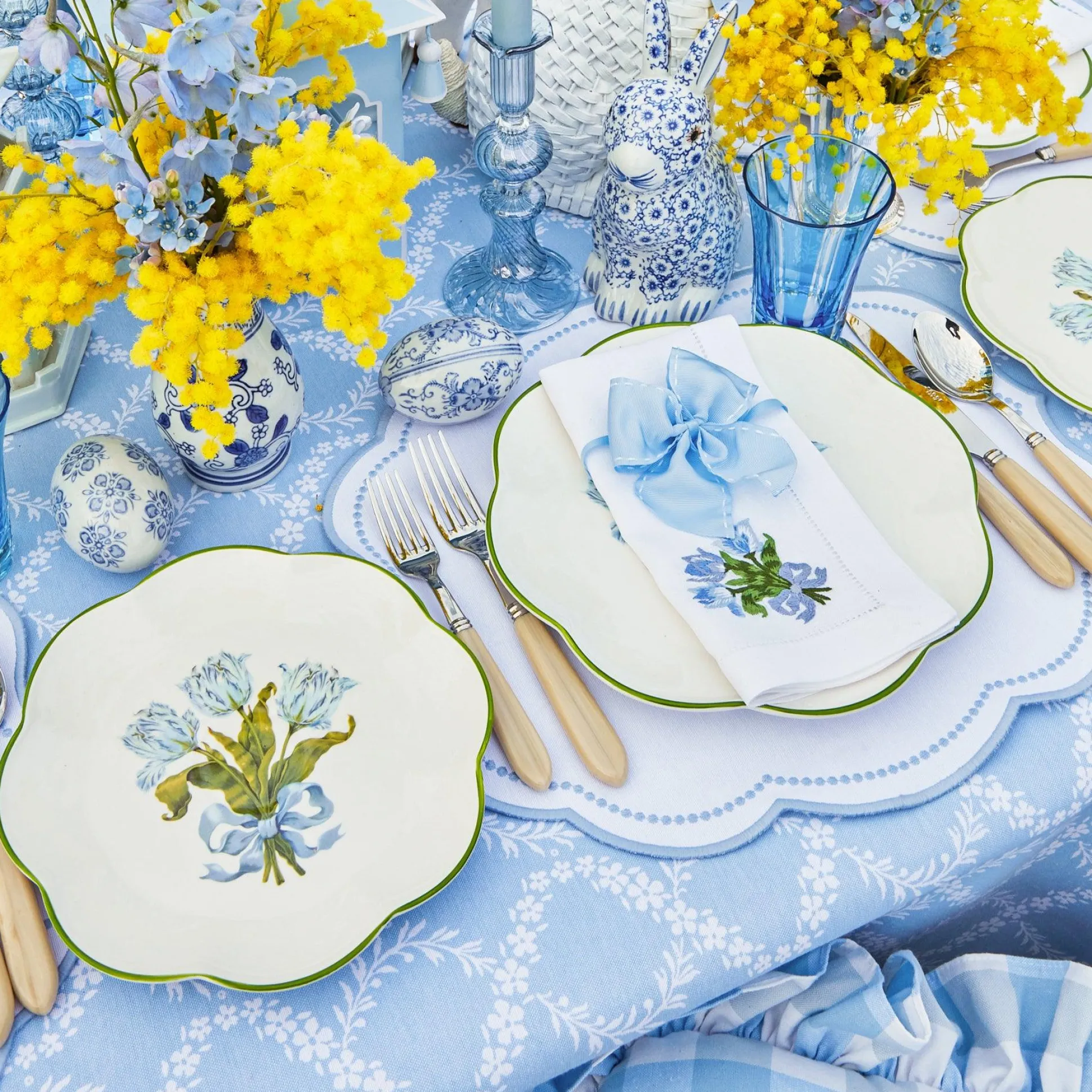 Blue Tulip Starter Plates (Set Of 4)