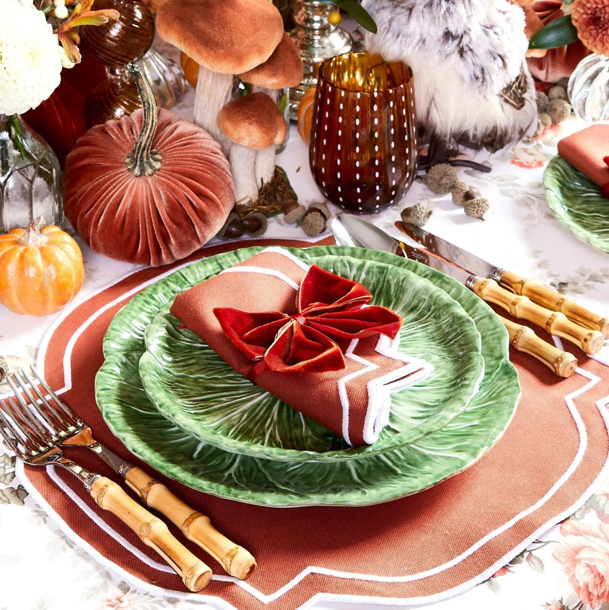 Burnt Orange Napkin Bows (Set Of 4)