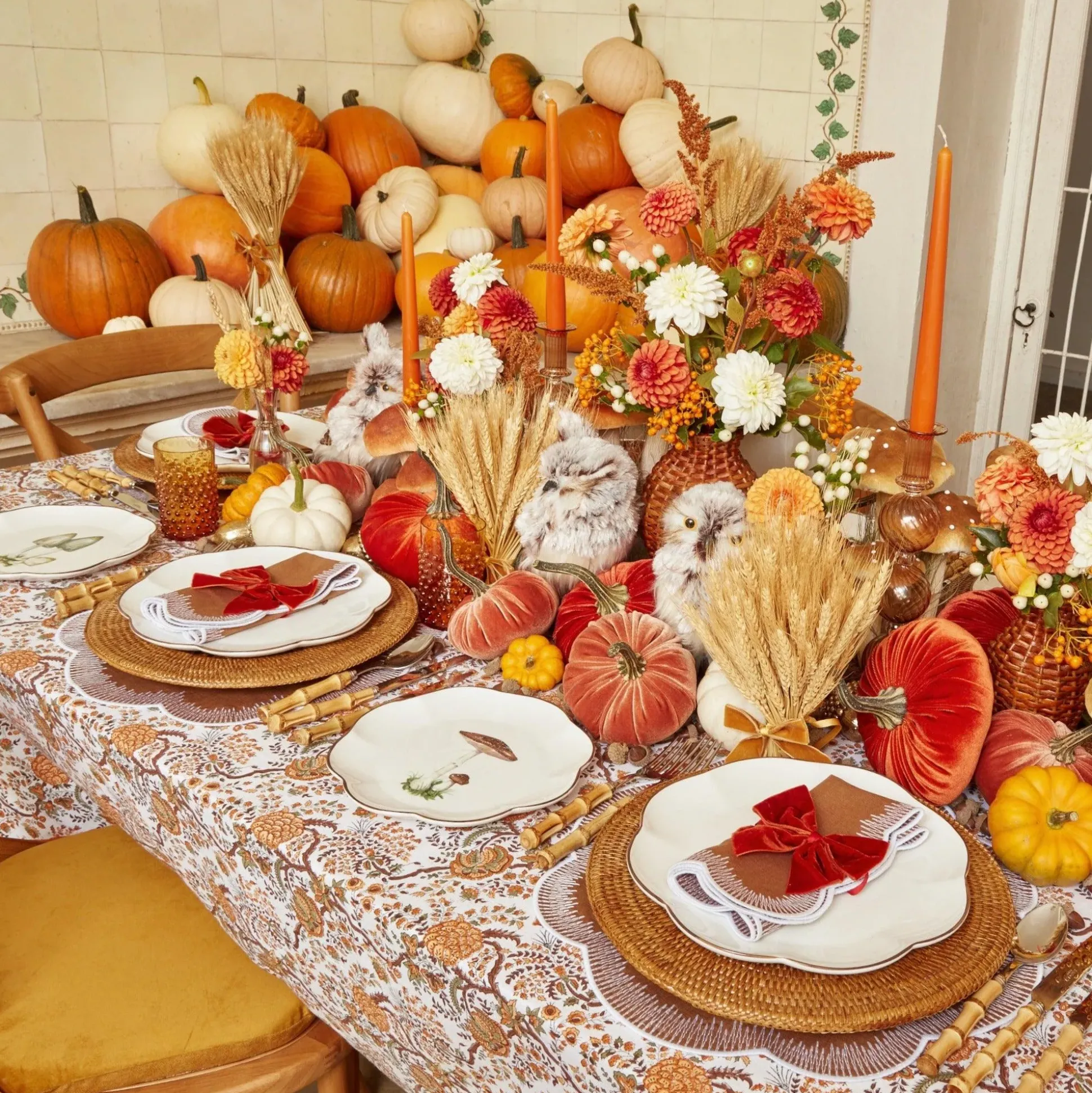 Burnt Orange Napkin Bows (Set Of 4)